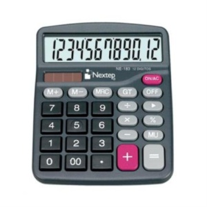 Calculadora de Semi Escritorio Nextep NE-183 - 12 Dígitos - Negro - 2 Piezas